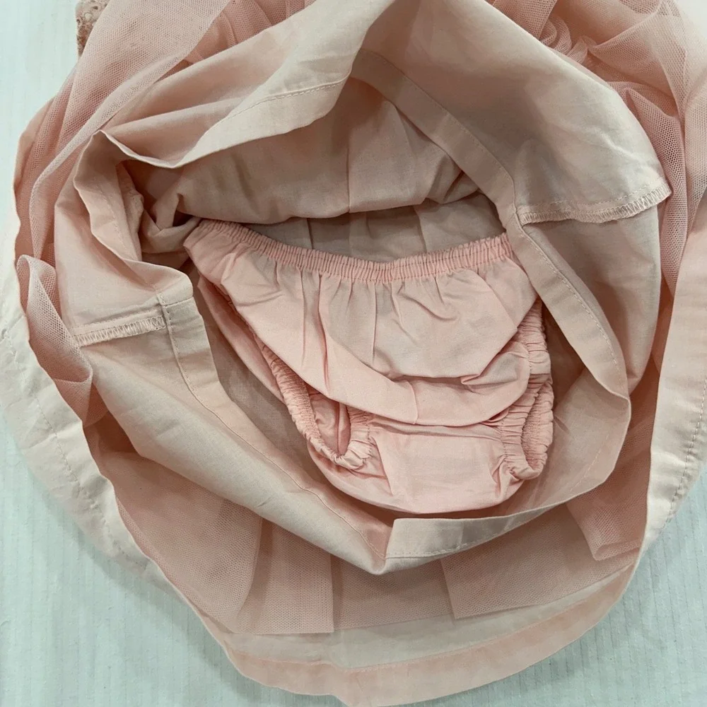 Carter's Just One You Baby Girl 9M Pink Eyelet Ruffle‎ Dress | Cottagecore